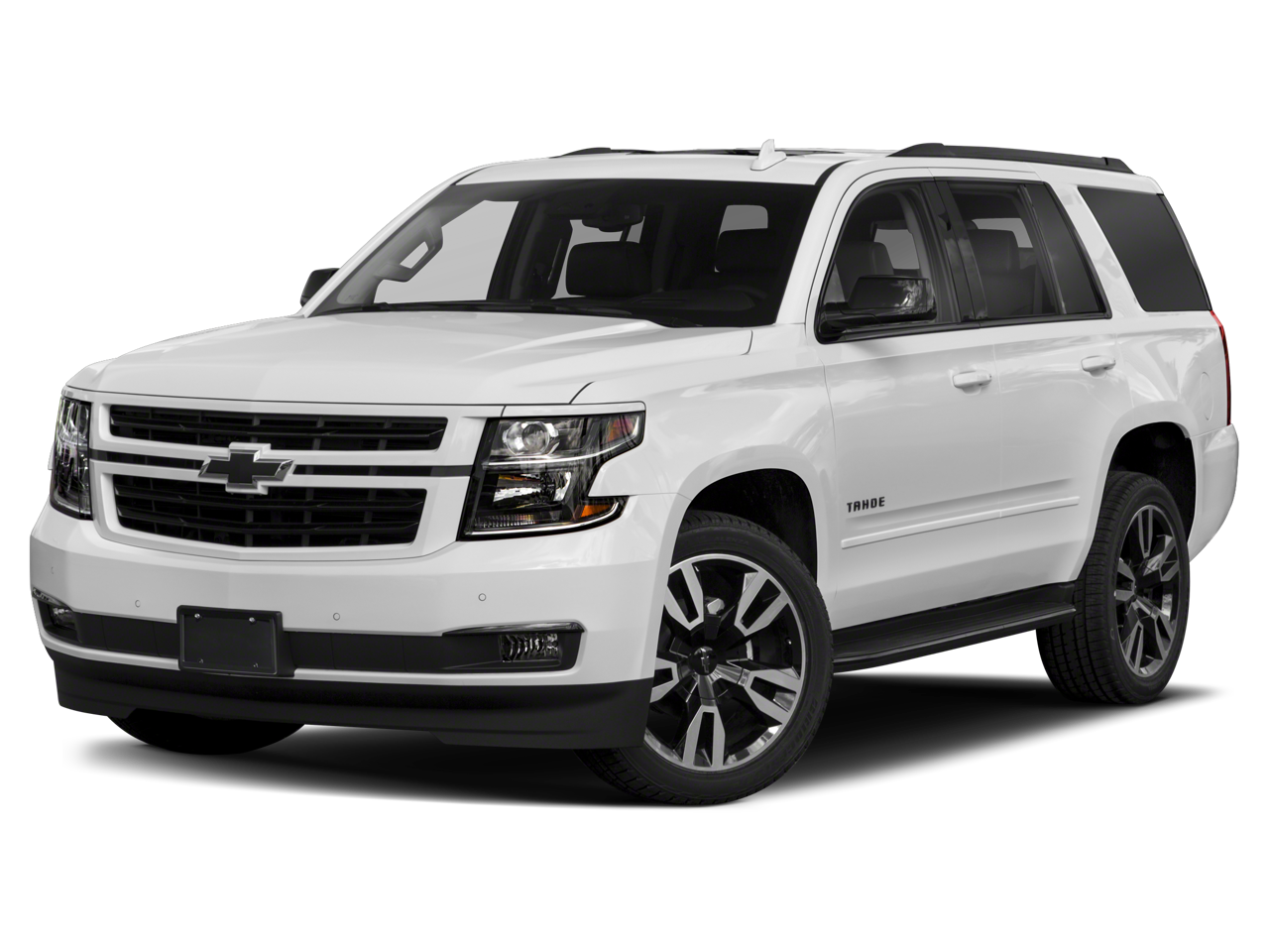 2018 Chevrolet Tahoe Premier in Summit White — front three-quarter view