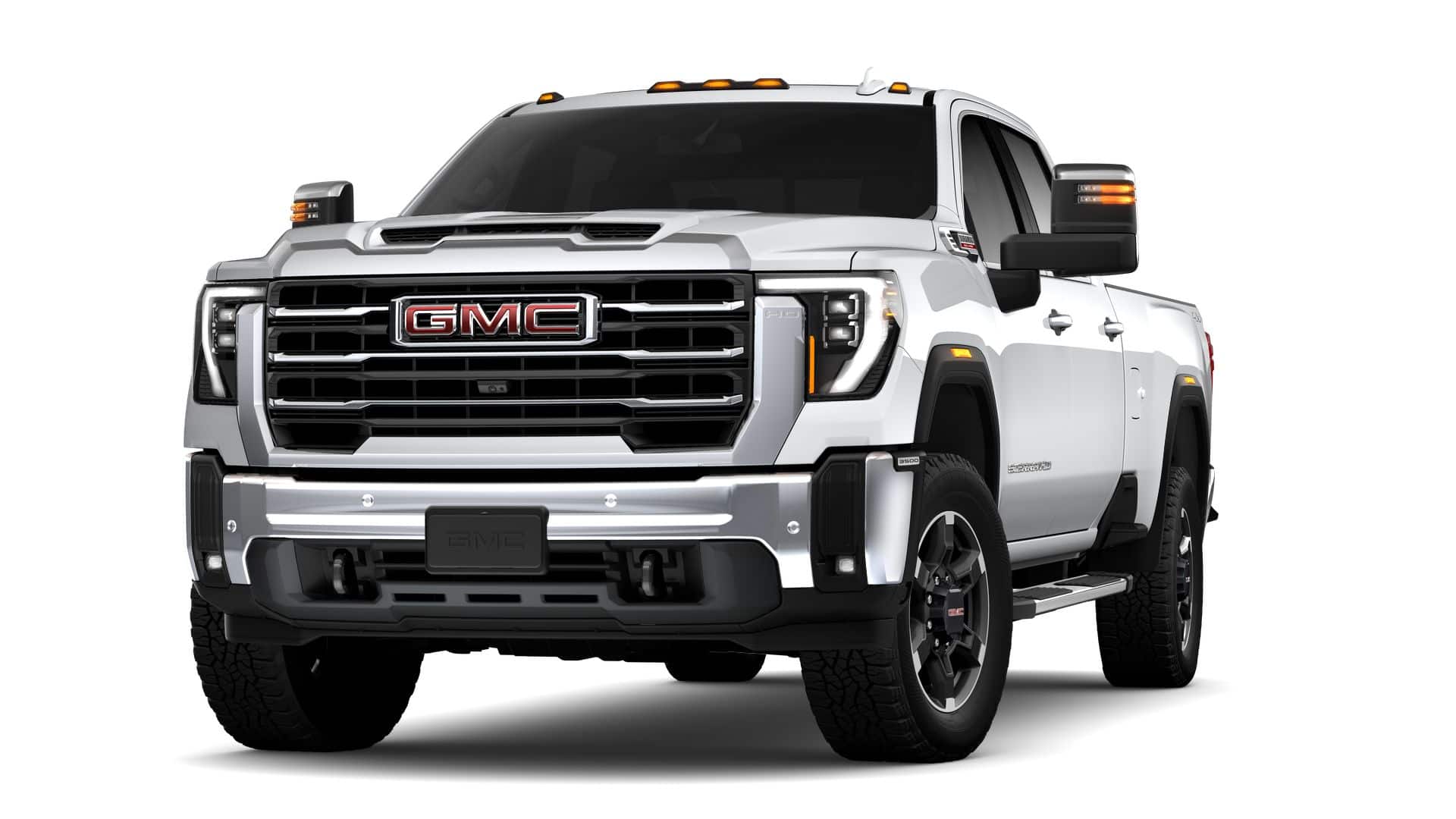 2026 GMC Sierra 3500 HD SLT in Summit White — front three-quarter view