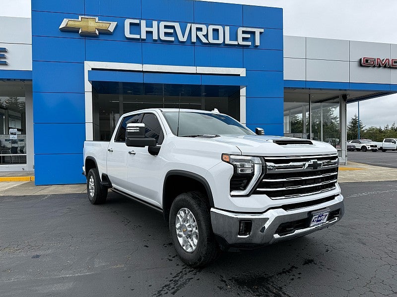 2024 Chevrolet Silverado 3500 HD LTZ in Summit White — front three-quarter view