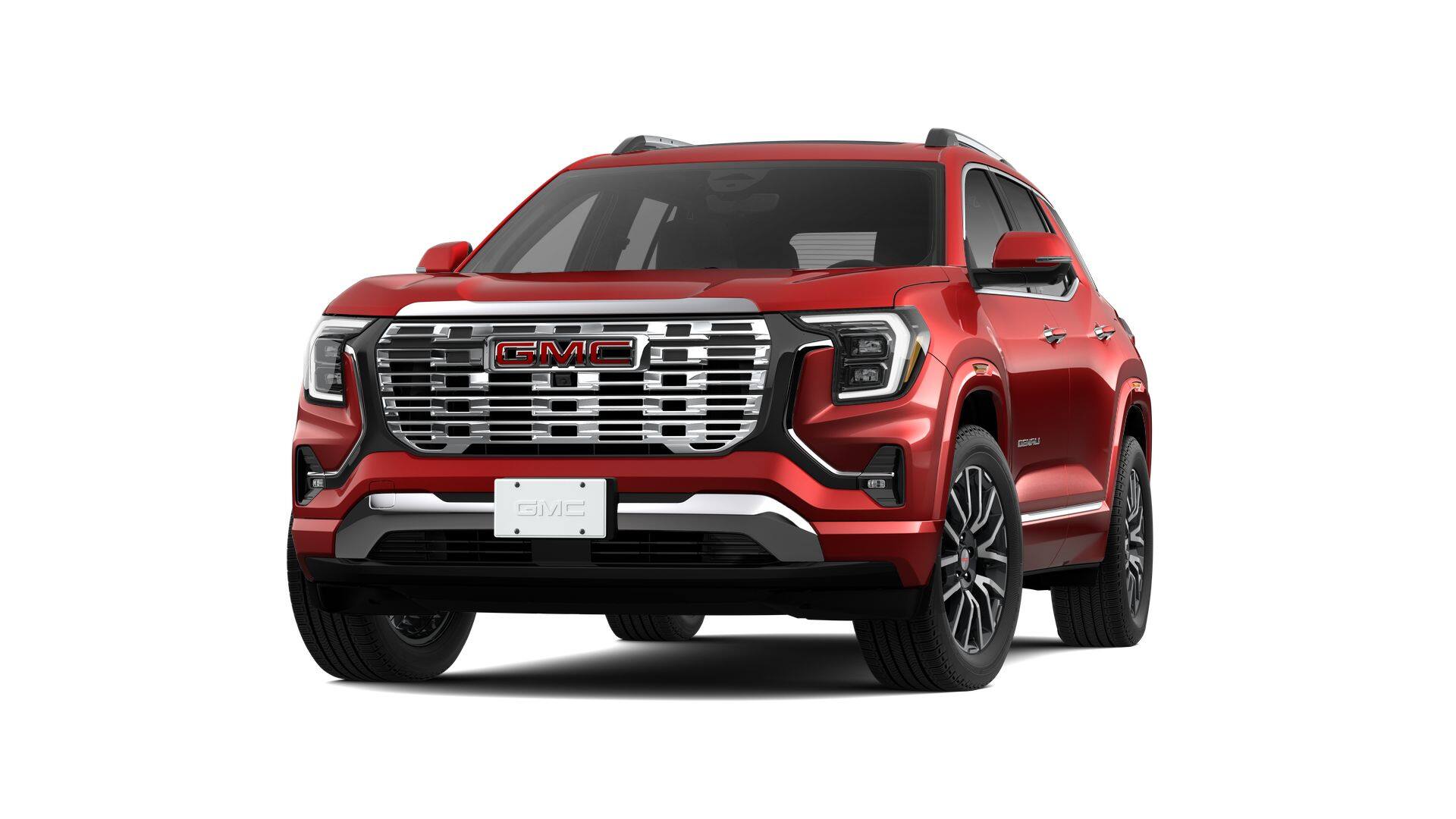 2026 GMC Terrain Denali in Volcanic Red Tintcoat — front three-quarter view